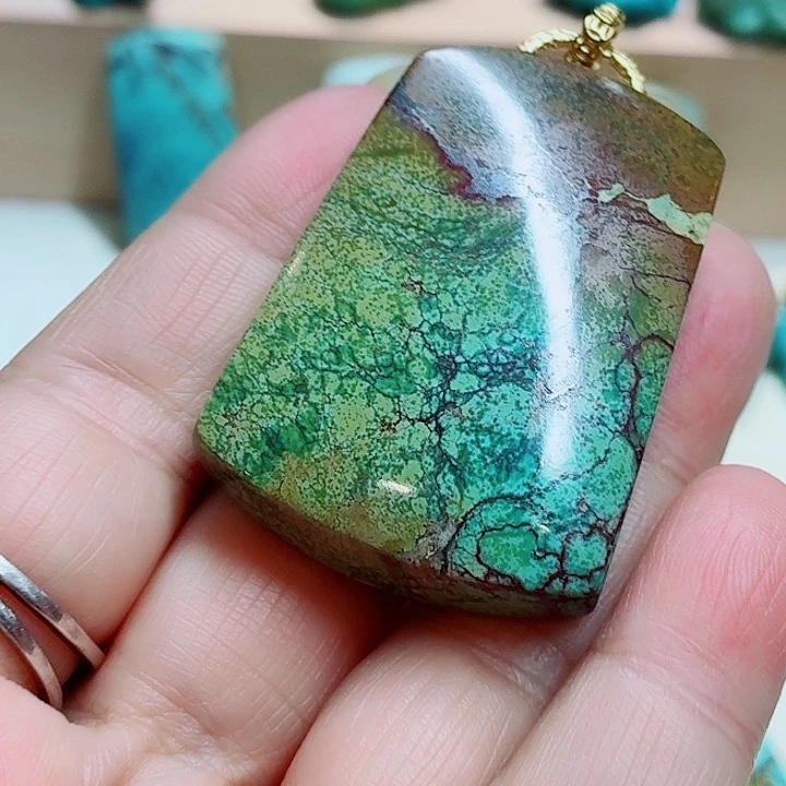 大***漠绿松石未镶嵌吊坠(不含链)