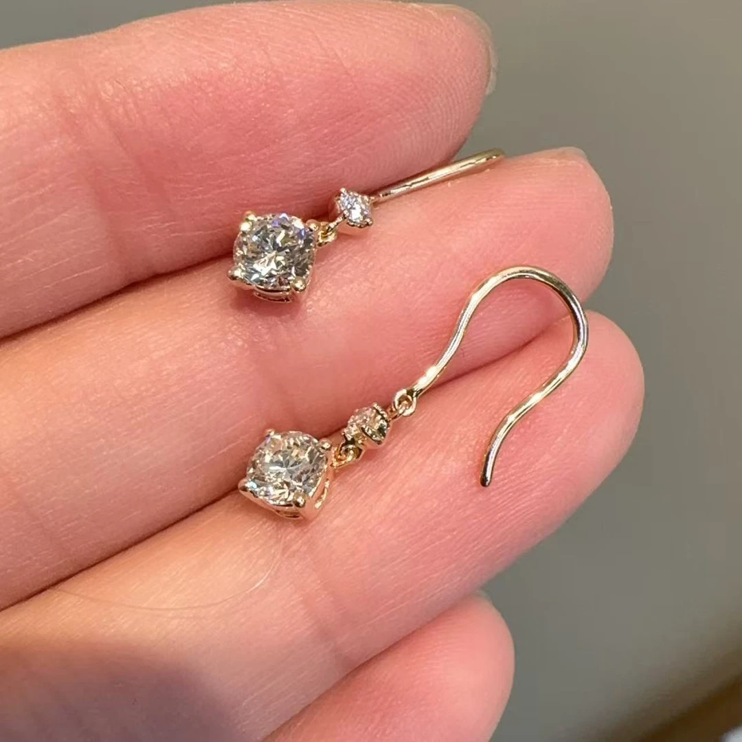 【小晗专属】六十分钻石耳钩   多样性发一 简约轻奢气质经典