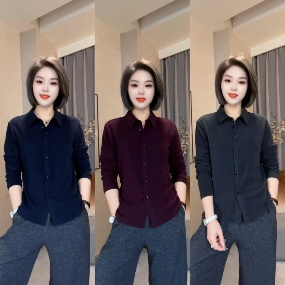 2025秋冬加绒防寒保暖时尚休闲衬衣上衣显瘦百搭款气质洋气297#