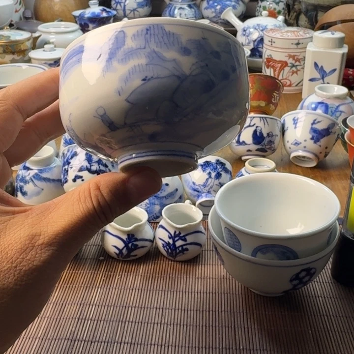 青花瓷器杯子茶具