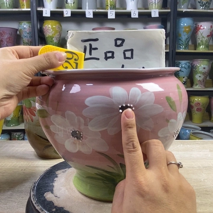 景德镇市手工手绘高温陶瓷花盆