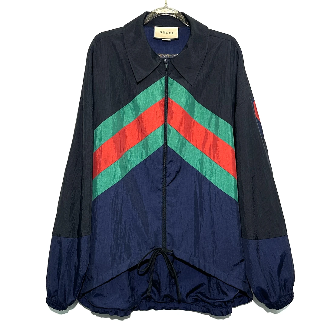 99新 GUCCI/古驰 S码 黑蓝拼接外套 0642