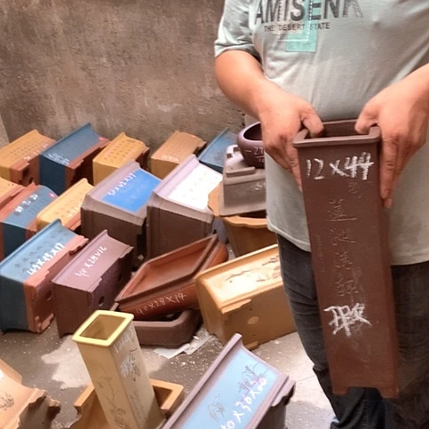 紫砂花盆手工艺品