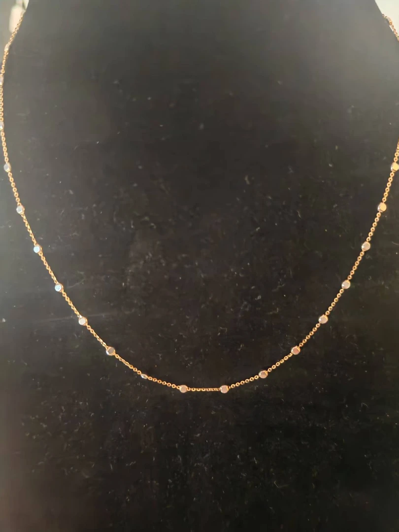 18k金豆豆双色项链总长 45cm