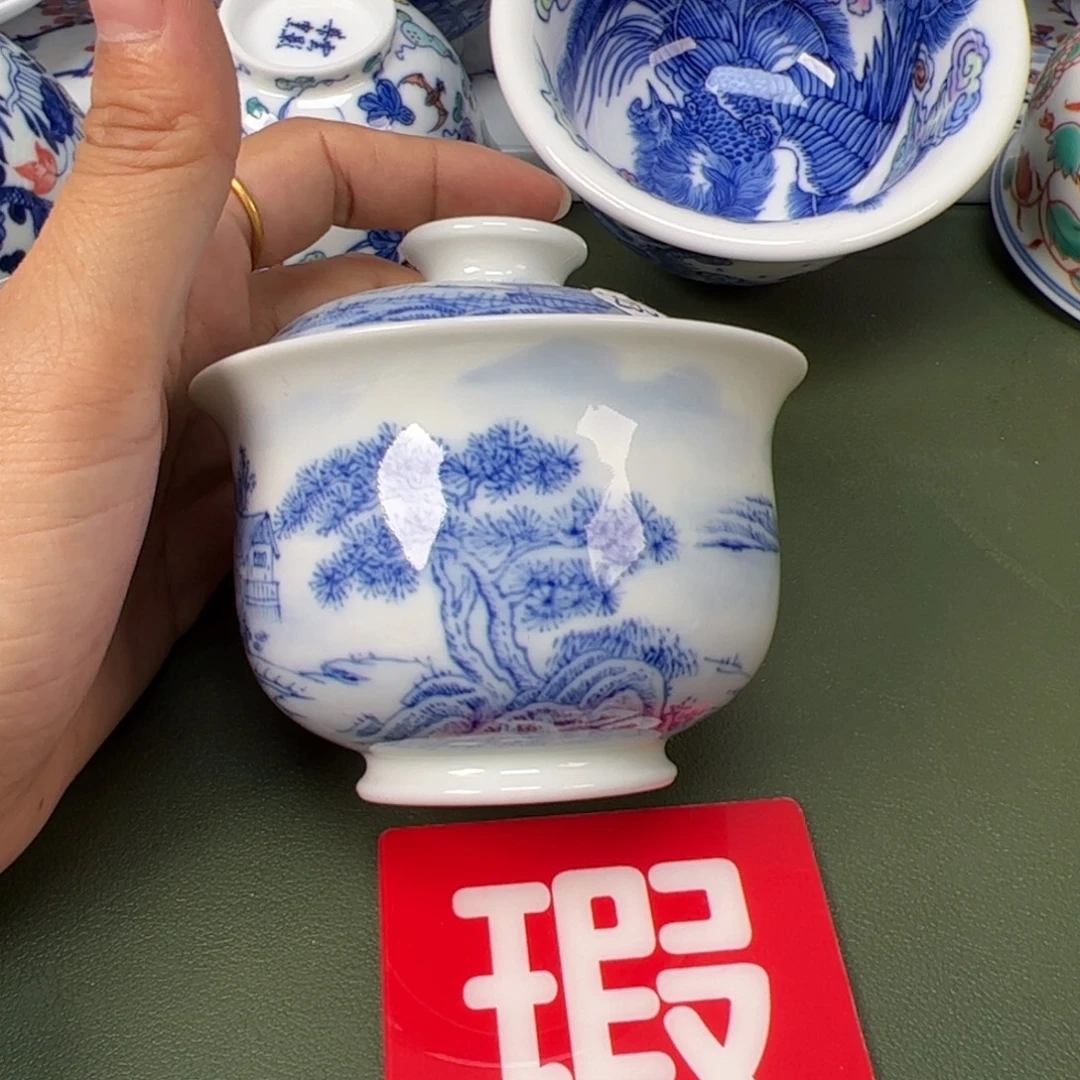 陶瓷景德镇纯手工纯手绘茶具木木60