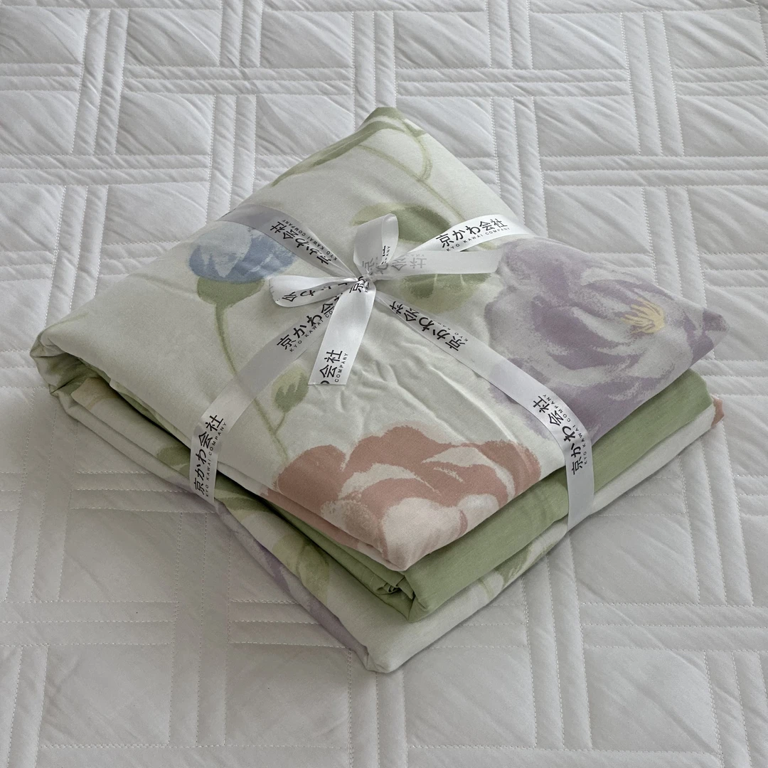 【京かわ会社】纯棉四件套简约床 出水芙蓉