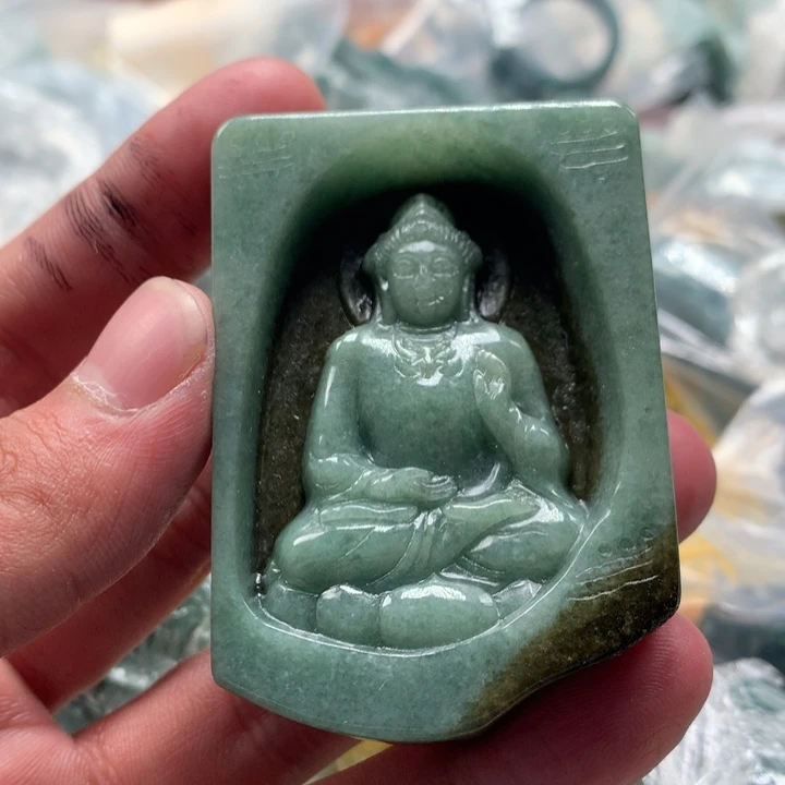 翡翠未镶嵌颈饰保真天然a货翡翠