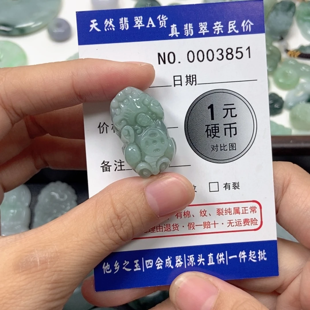 翡翠未镶嵌吊坠(不含链)