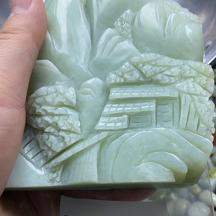 蛇纹石玉未镶嵌鱼缸石