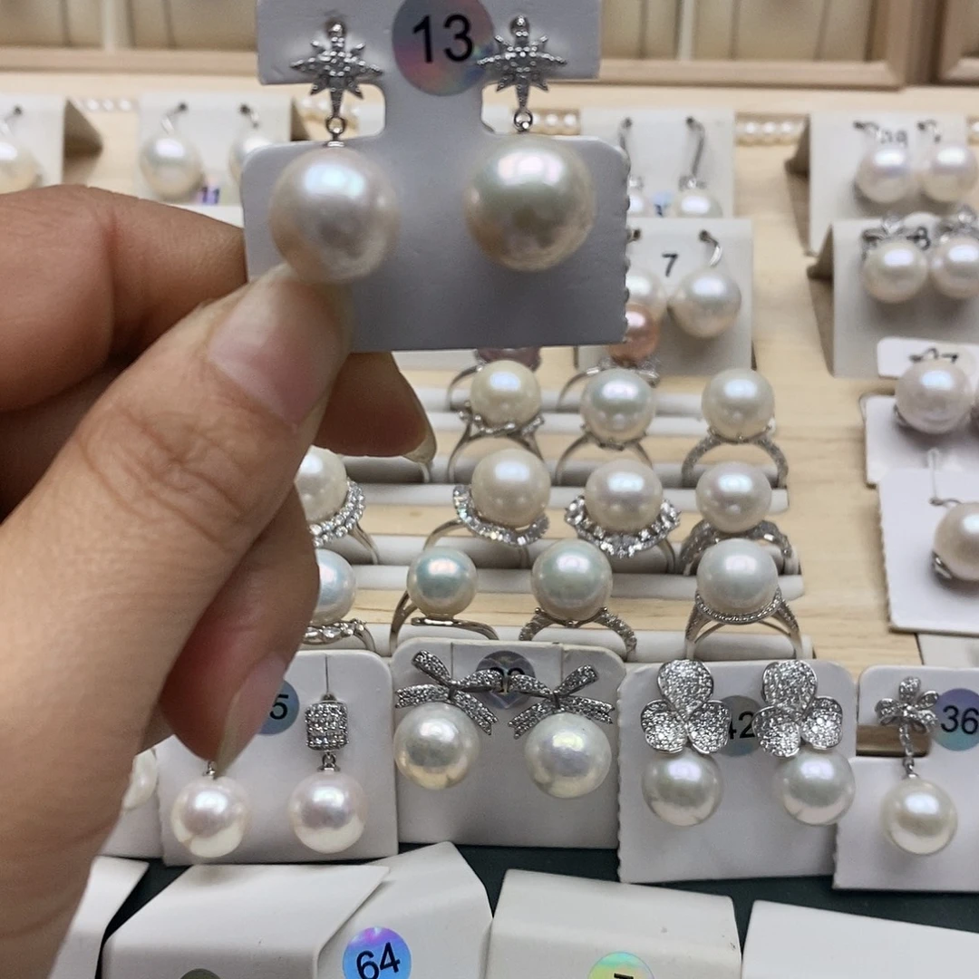 银S925镶嵌淡水珍珠颈饰