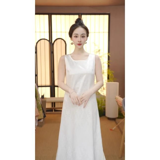 中式连衣裙改良中式背心连衣裙春夏季女装宽松连衣裙FB2502161