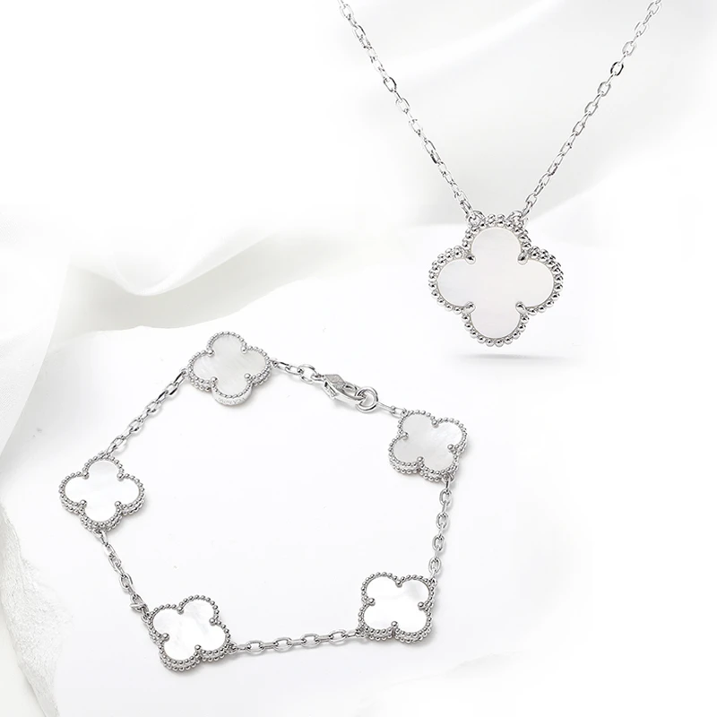 Tender Jinger 坠链均925银 【幸运草系列-经典白】项链手链经典