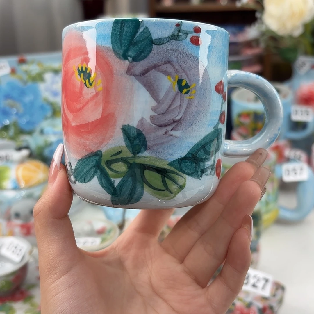 瓷片景德镇手绘高温釉下彩陶瓷茶具