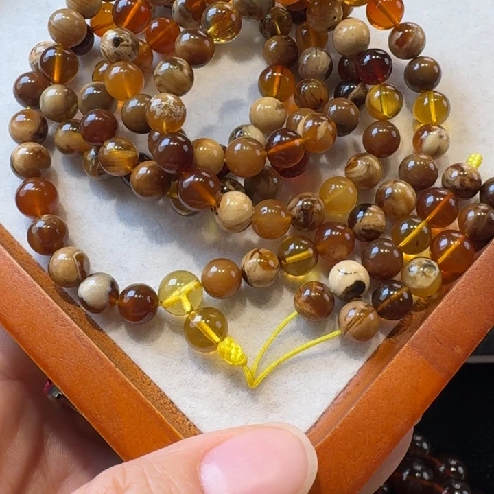****^琥珀未镶嵌手串天然琥珀