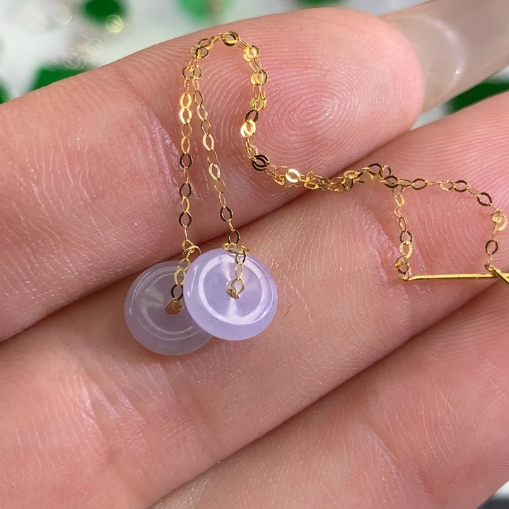 翡翠18K金镶嵌颈饰翡翠