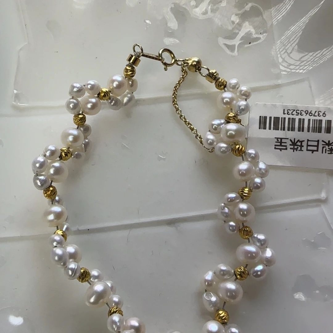 淡水珍珠手绳银S925镶嵌