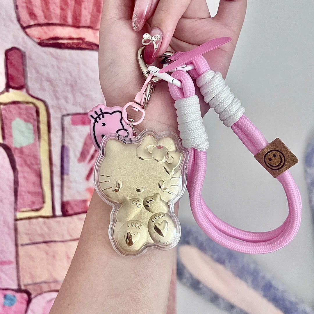 含金工艺品NO2【KT猫】水贝手机挂绳包包挂饰钥匙扣送女友闺蜜礼物