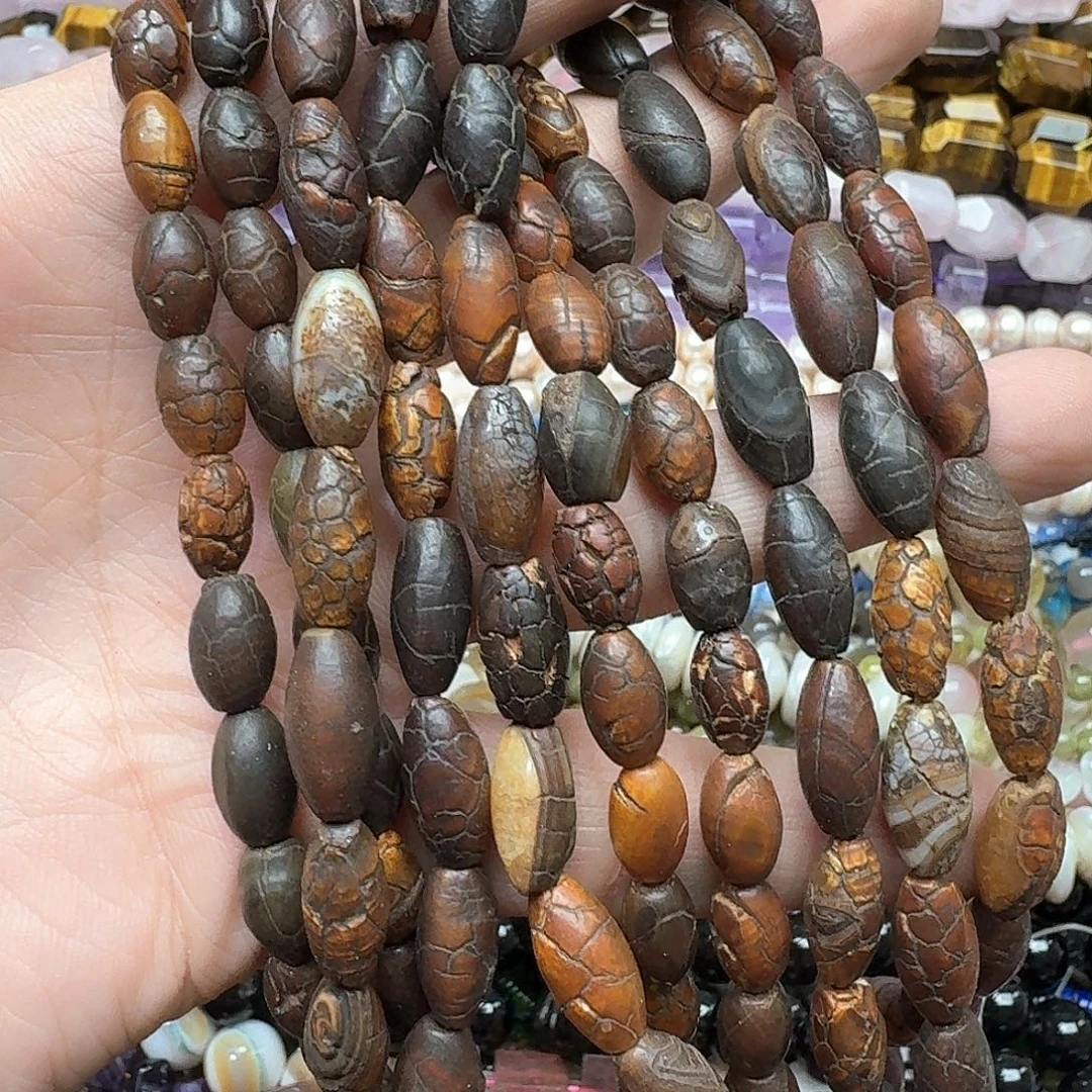 玛瑙/玉髓未镶嵌珠宝半成品一条7x13mm玛瑙