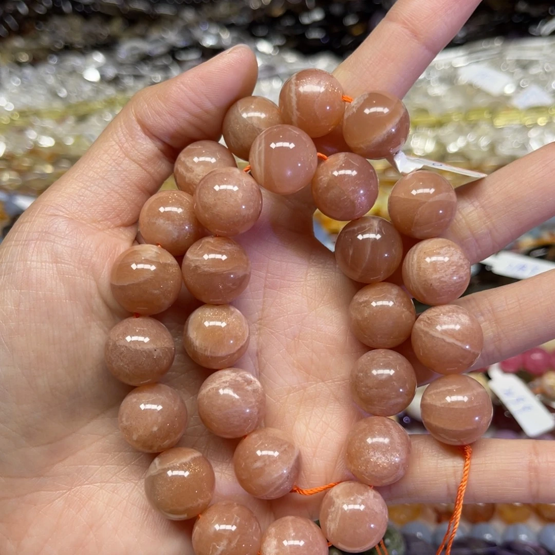 未镶嵌水晶颈饰天然橙月光卡14长条38厘米