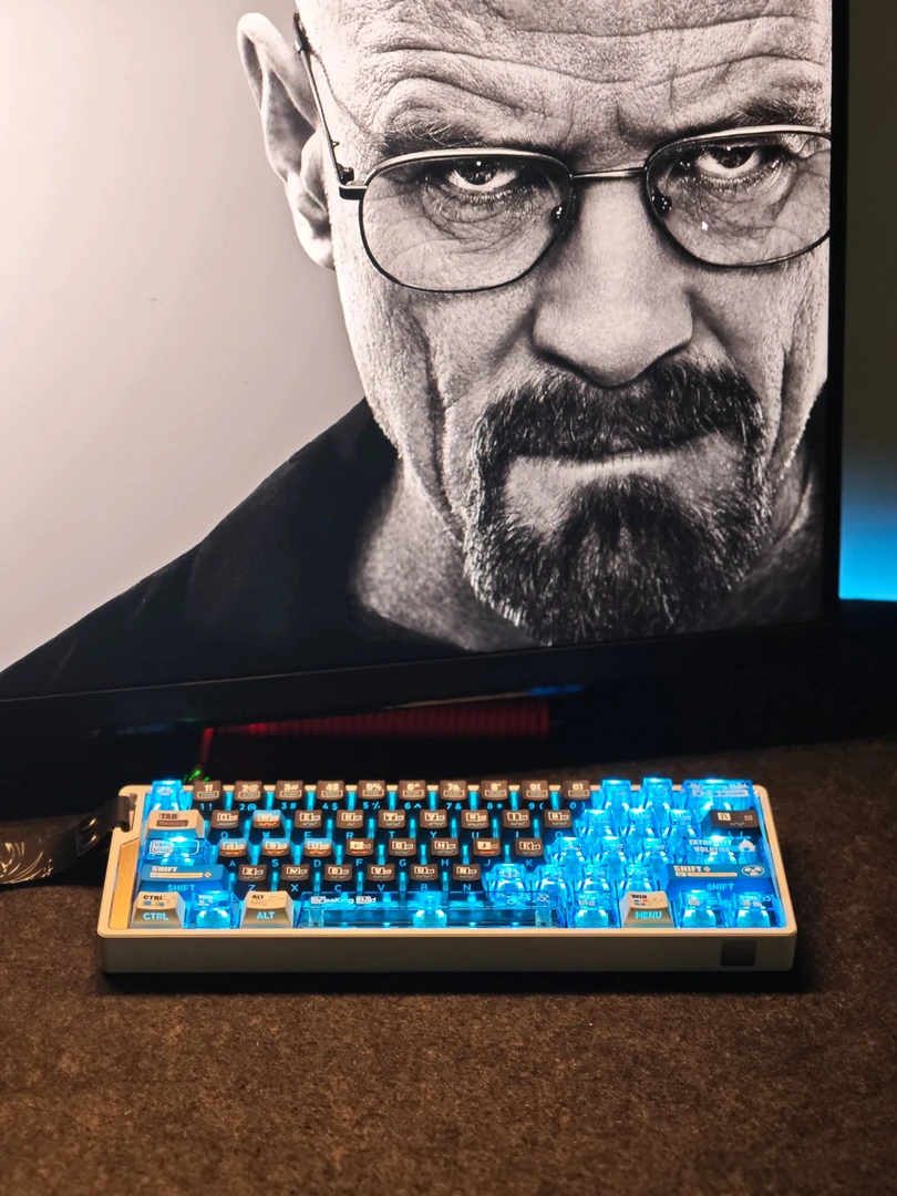 wooting60he+键盘满改全新现货客制化代组lumi外壳绝命毒师磁轴