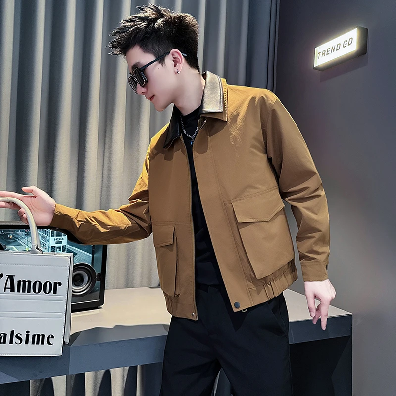 双层领工装男款外套春秋季2025新款爆款男士潮牌休闲百搭夹克外衣