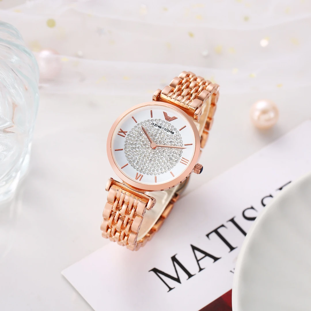 直发满天星系列专柜轻奢女士腕表轻奢小众百搭时尚气质玫金k12