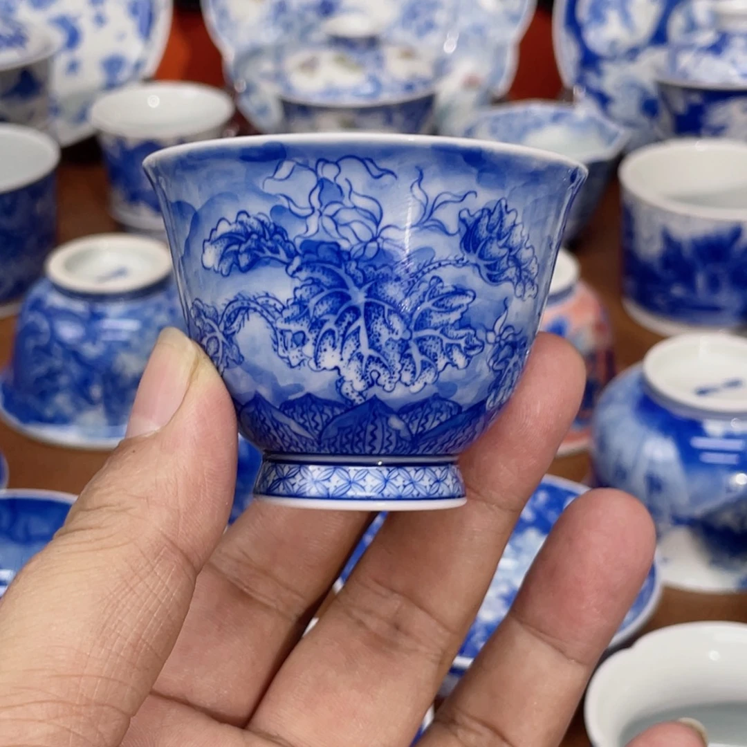 陶月楼 四季花卉铃铛杯