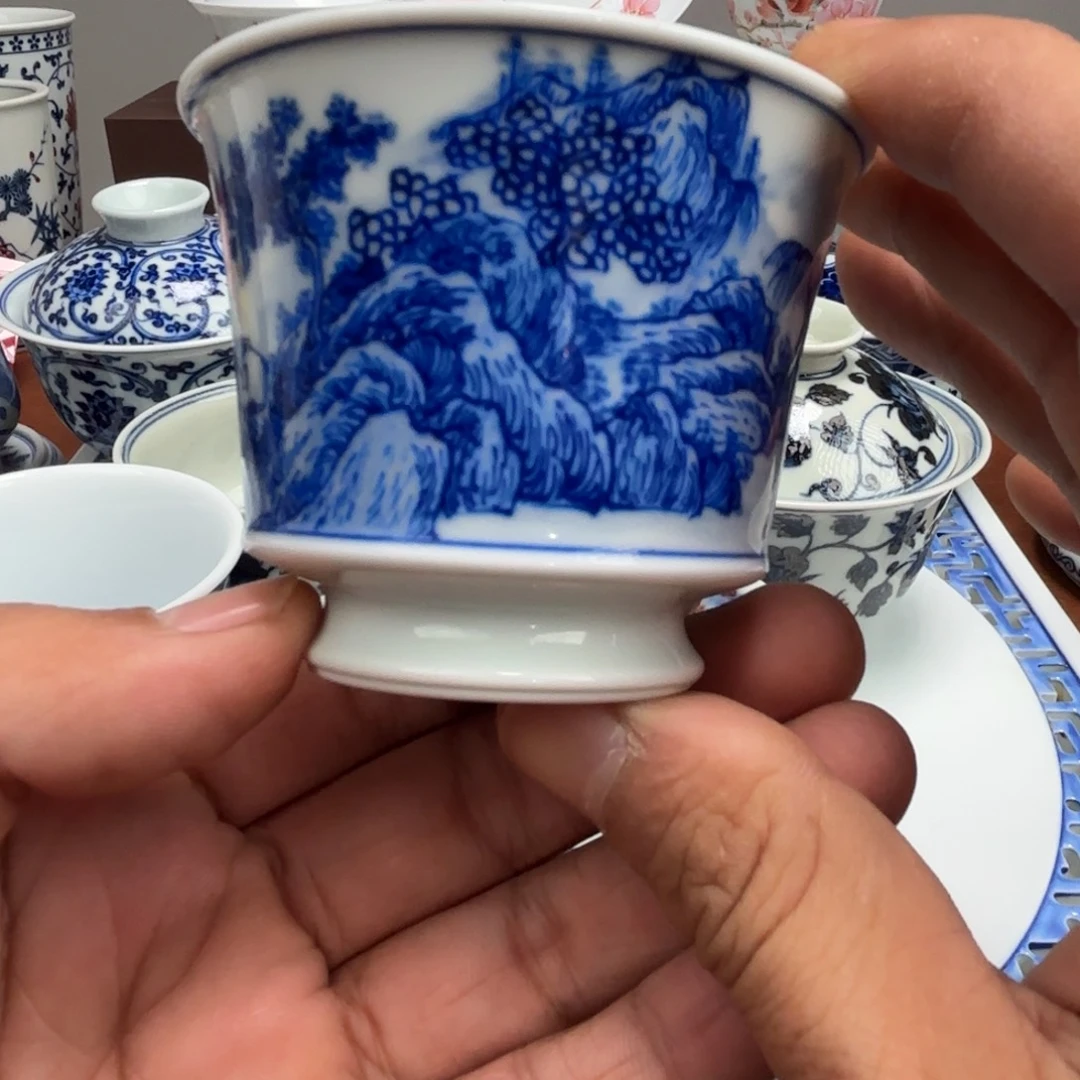 茶具山水杯子景德镇发货