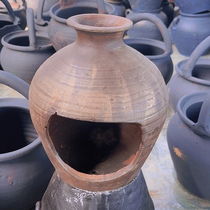 红陶流水罐瑕大23