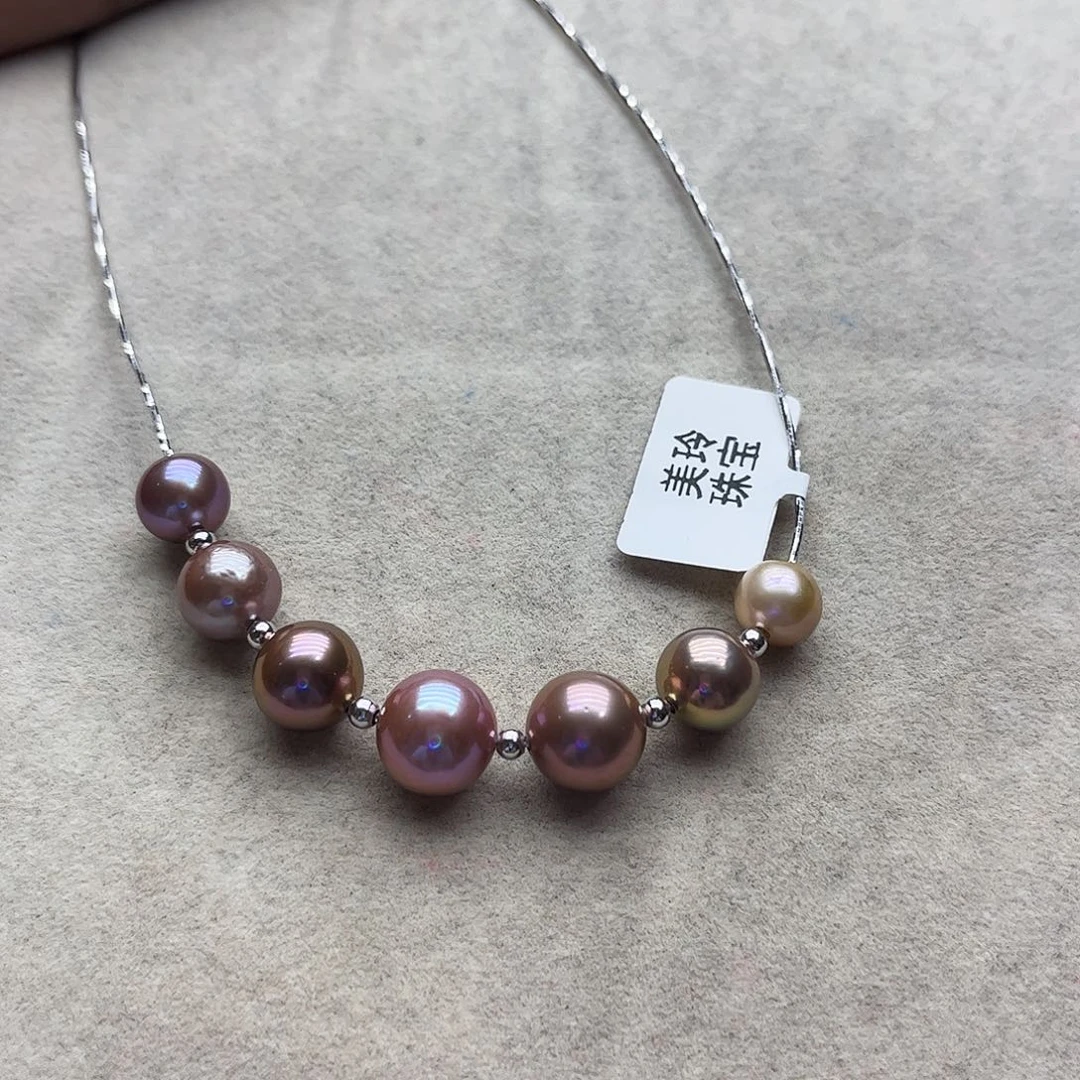 颈饰银S925镶嵌淡水珍珠