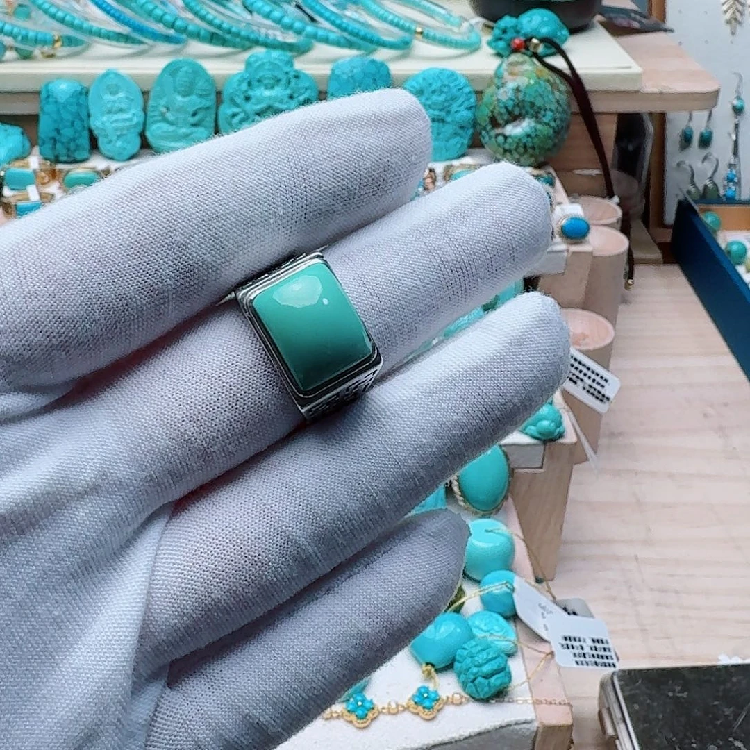 绿松石银S925镶嵌珠宝奇石