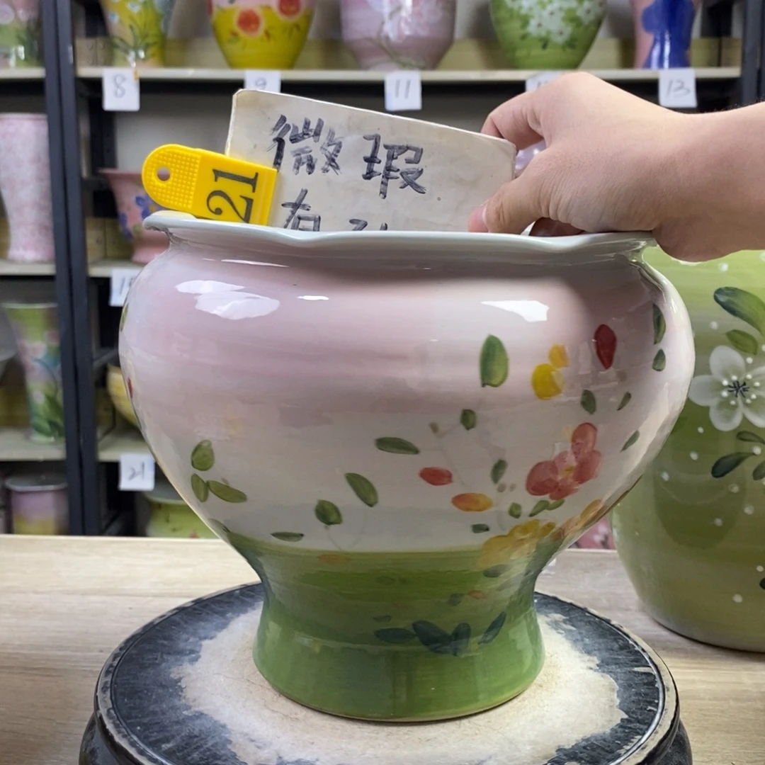 景德镇手工手绘花盆