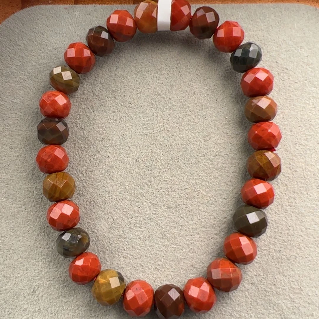 南红玛瑙未镶嵌（切面包浆手串7+）