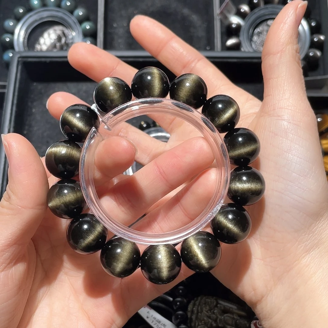 黑曜岩手链未镶嵌牛**天