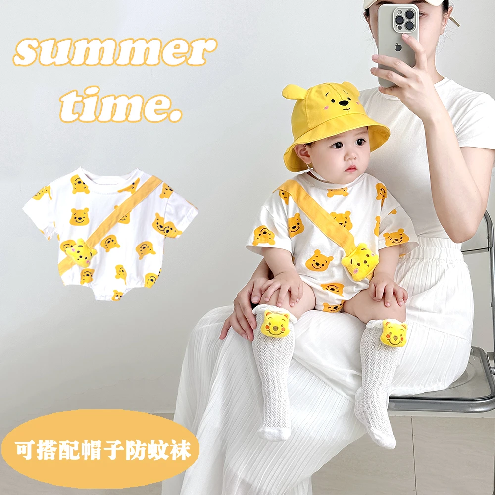 婴儿衣服夏季薄款男女宝宝三角爬服短袖包屁衣洋气可爱连体衣夏天