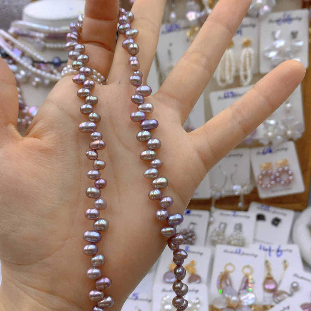 淡水珍珠耳饰银S925镶嵌