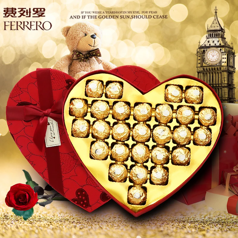 费列罗巧克力礼盒装生日零食送女朋友闺蜜订婚结婚孩子圣诞节礼物