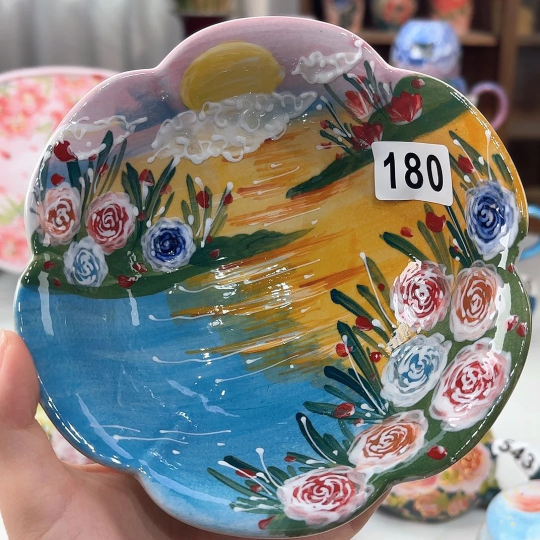 景德镇手绘高温釉下彩陶瓷茶具