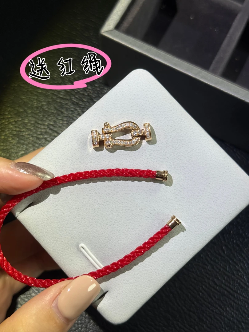 【玥霓高定珠宝】18k  ZSSL0331  马蹄扣（赠送红绳)