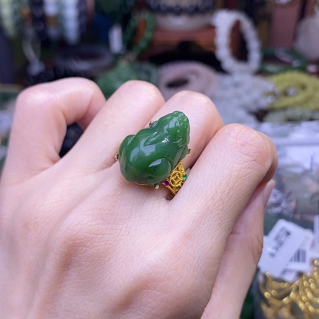 和田玉未镶嵌颈饰多样性发一 925.银戒指