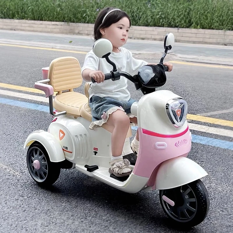 儿童摩托车电动三轮车1-5岁宝宝男女孩小孩可坐人遥控玩具车