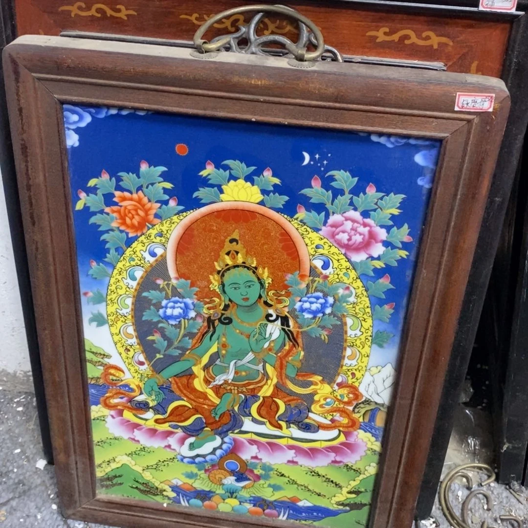 瓷片37*28*1景德镇瓷板画柴窑烧制