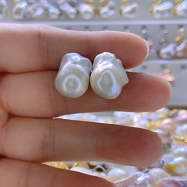 寒***气淡水珍珠颈饰银S925镶嵌67