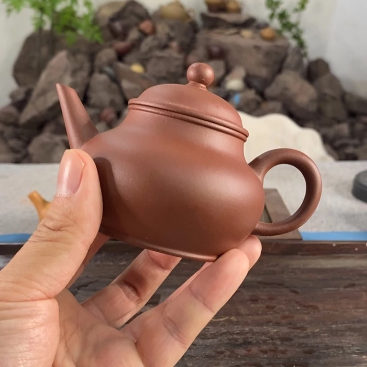 紫砂茶壶宜兴紫砂红皮龙170