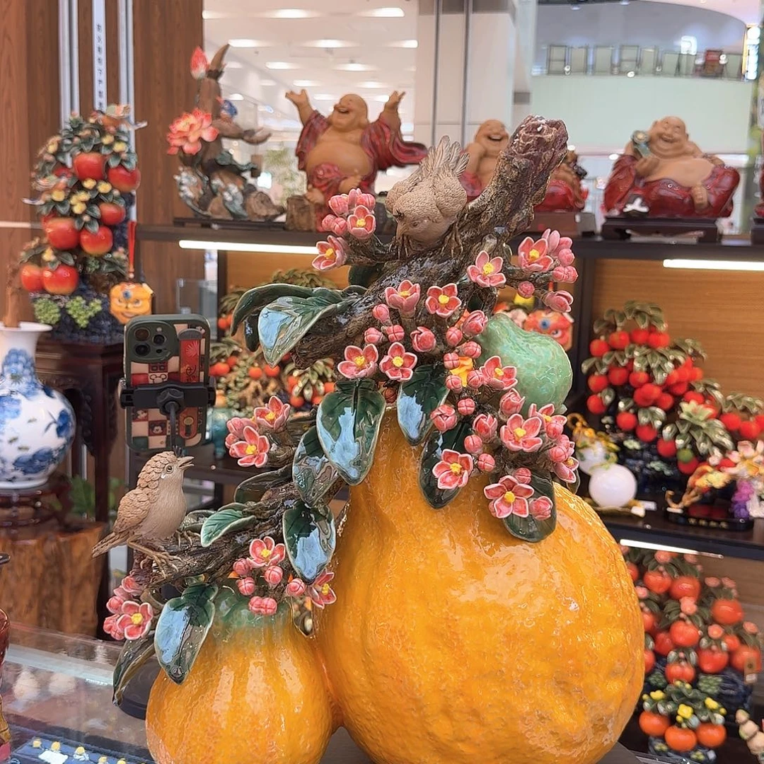 陶瓷56厘米高黄金柚子