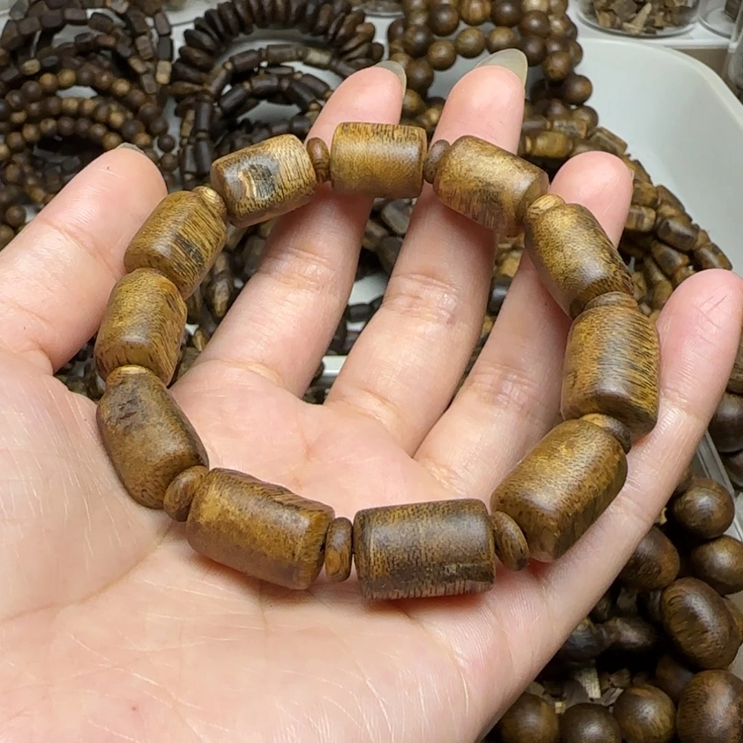 简***简手串沉香单圈海南老白棋板头老料12.6克