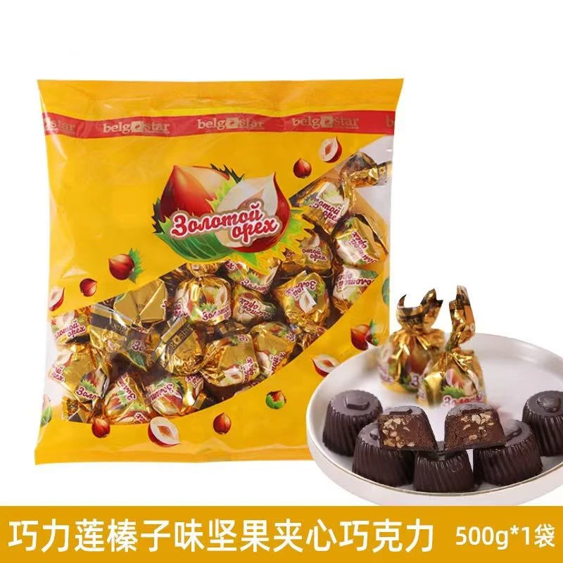 俄罗斯榛子碎夹心巧克力500g
