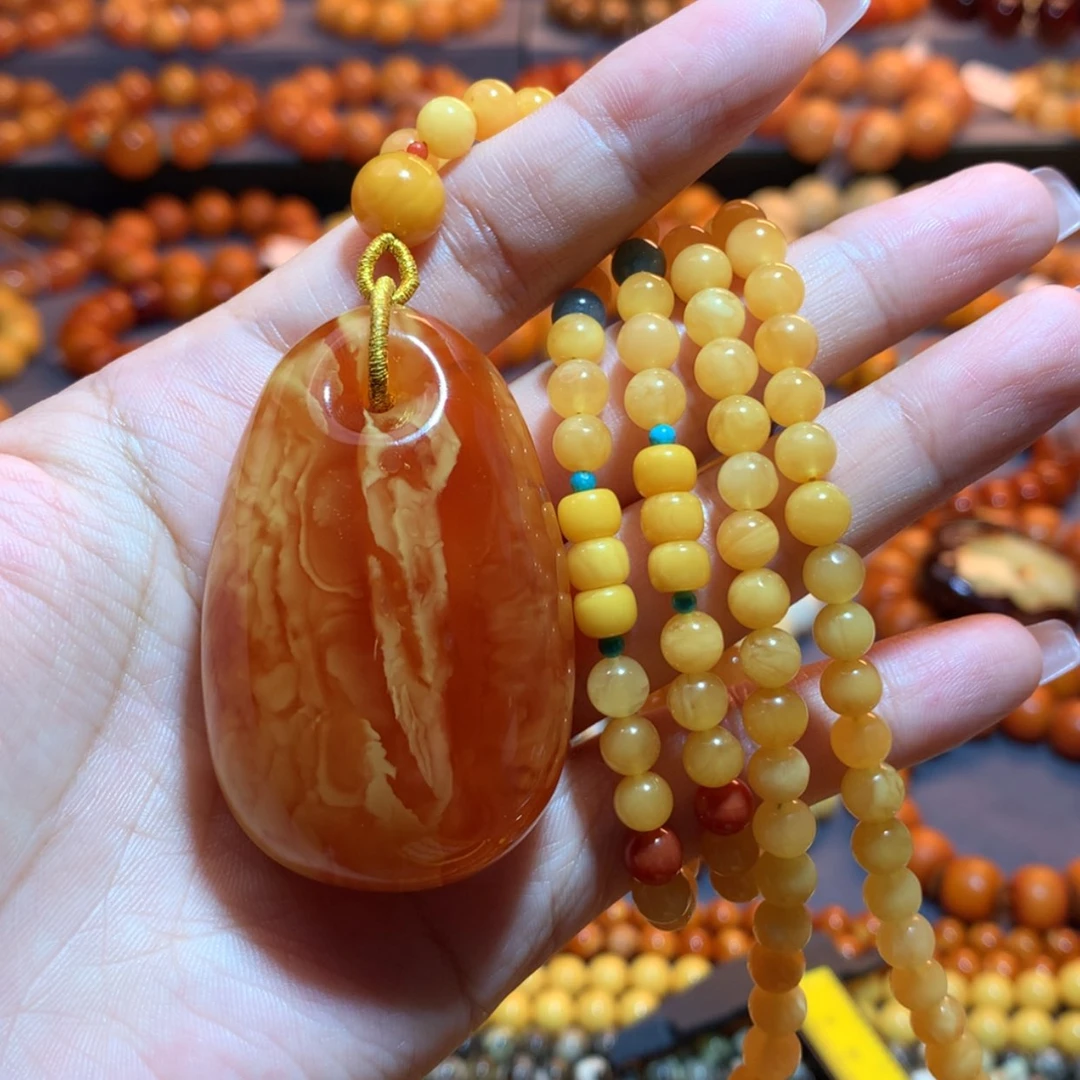 【闪购商品】蜜蜡吊坠(赠链)未镶嵌蜜蜡吊坠