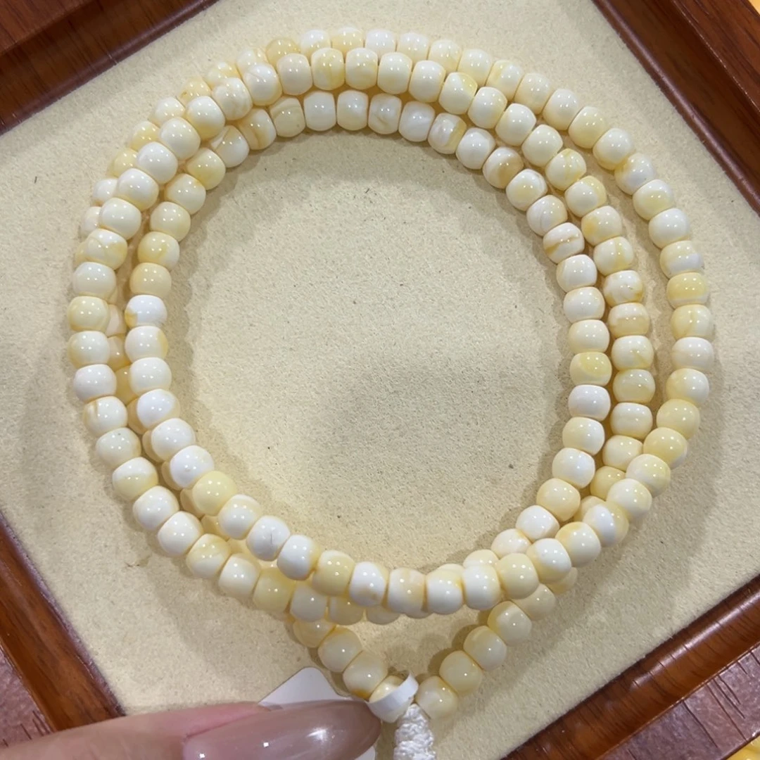 手链蜜蜡未镶嵌5.5m瓷白长串