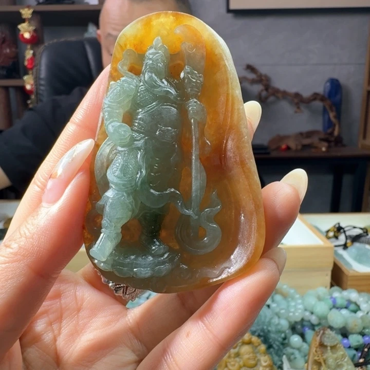 北***桥定制翡翠未镶嵌关公